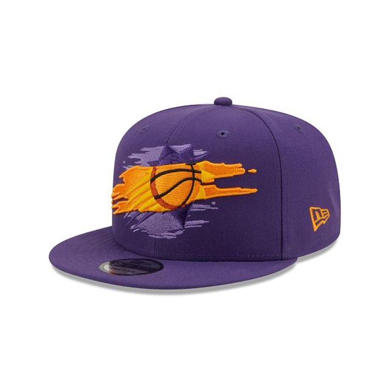 NBA Phoenix Suns Logo Tear 9Fifty Snapback (SUP2652) - Purple New Era Caps